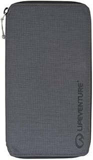 Lifeventure RFID Protected Large Travel Wallet  Zip Bifold Wallet and Passport Holder for Travel, Eco-Friendly, Recyclable Material (Grey)