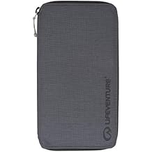 Lifeventure RFiD Protected Large Travel Wallet Zip Bifold Wallet and Passport Holder for Travel, Eco-Friendly, Recyclable Material Grey