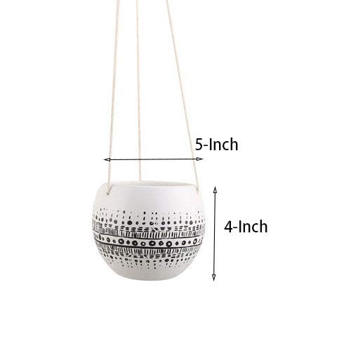 Kiaotime Ceramic Hanging Planter For Indoor Outdoor, Decorative Boho Flower Green Grass Plant Succulent Air Plants Hanging Plant Pots Holder #TOP3