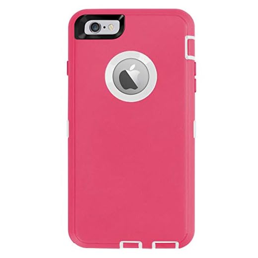 iPhone 6 Plus Case,iPhone 6S Plus Case [Heavy Duty] AICase Built-in Screen Protector Tough 4 in 1 Rugged Shockproof Cover for Apple iPhone 6 Plus / 6S Plus (Pink/White)