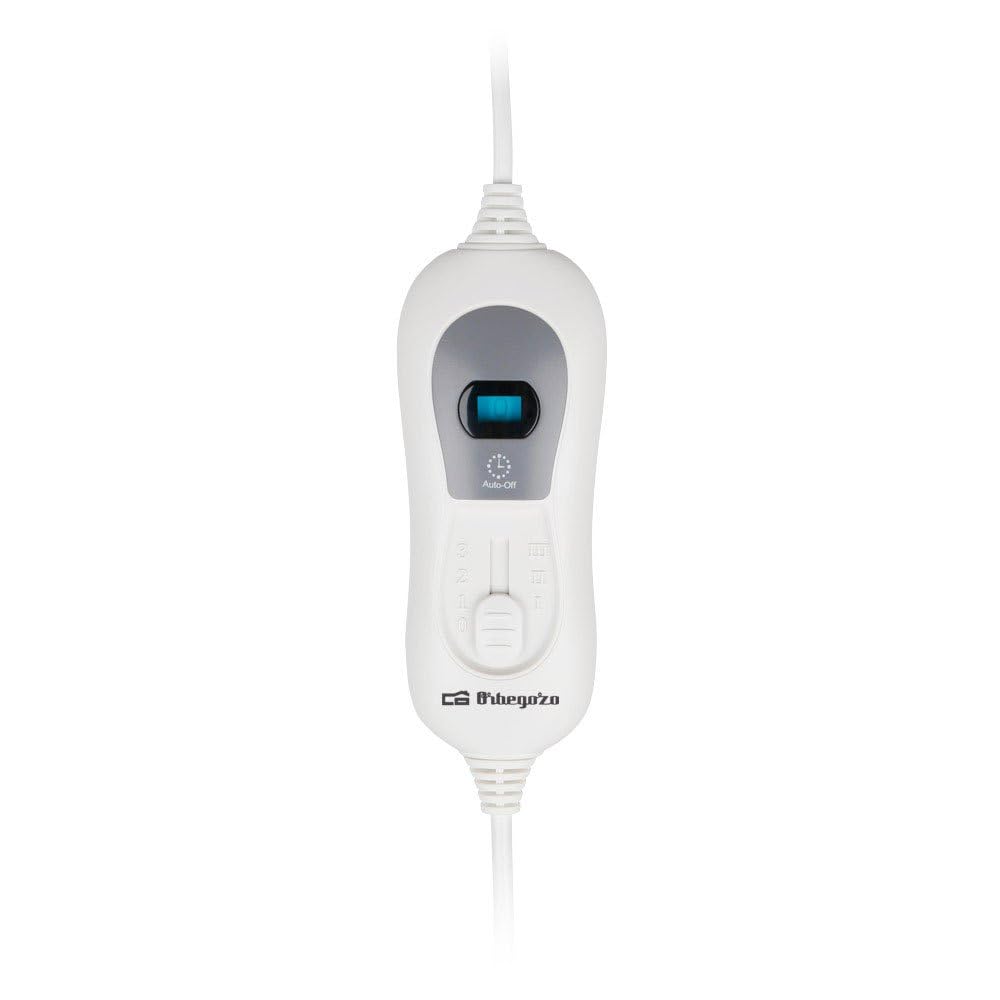 Orbegozo MAH 2500 - Manta térmica, 3 niveles de potencia, mando de control, apagado automático, lavable, 120 W