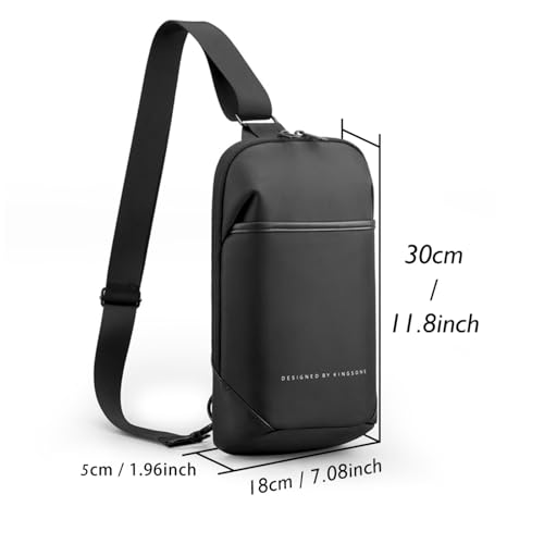 كينجسونس شنطة كروس بحمالة كتف مضادة للسرقة ومقاومة للماء بتصميم بسيط للسفر وصالة الالعاب الرياضية (KS3211W)