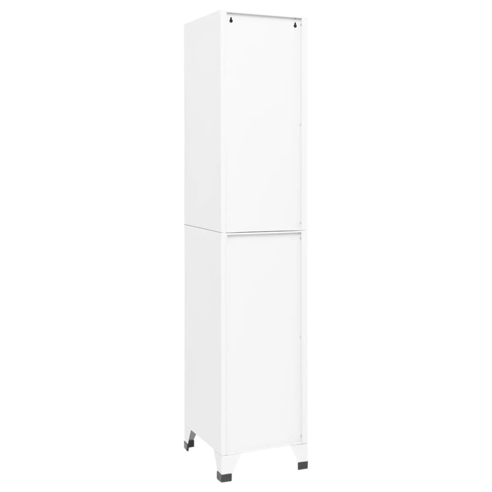 LAPOOH Armadietto con Serratura Bianco 38x40x180 cm in Acciaio,Armadietto con Serratura,Armadio Ufficio con Serratura,Armadio per Ufficio,Armadi Archivio(SPU:339792)