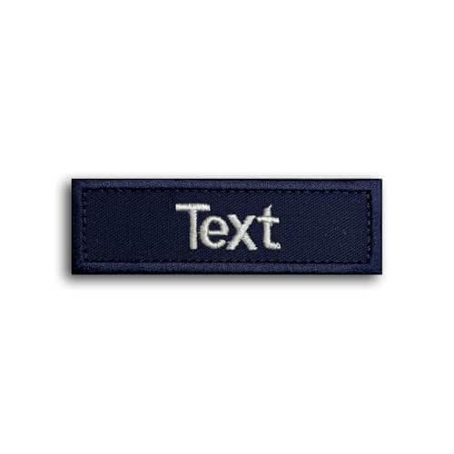 ZEROMEK Embroidered Name Badge with Velcro, Velcro Patch Personalised with Desired Text, Embroidered Badge in Various Sizes & Colours (Navy Blue, 8 x 2.5 cm) - View 2
