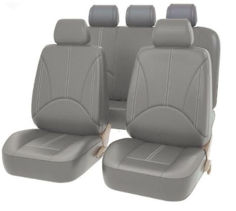 KARDZ Cuir Ensembles de Housses Siège Voiture pour Nissan Patrol GR Y61 1997-2004, Couvre Sieges Protection Imperméable Nonslip Respirant Interieu,C-Grey