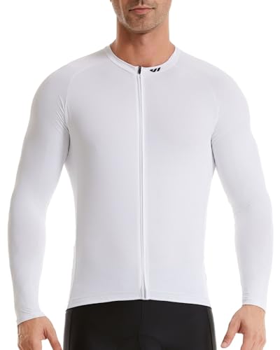 Wulibike Radtrikot Herren Langarm - Rennrad Trikot Herren Reißverschluss mit Taschen, Frühling Herbst Atmungsaktiv feuchtigkeitsaufnahm Radtrikot