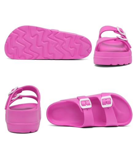 Image of Haifago Women's Platform Sandals with Arch Support, Summer Beach Slides Adjustable Buckle Comfortable Lightweight EVA Slip on Slide