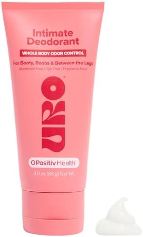 O Positiv URO Intimate Whole Body Deodorant Cream – Dermatologist Tested, Hypoallergenic, Non-irritating, Aluminum Free, Unscented, Dries Clear – Odor & Moisture Control, Anti-Chafing – 3 Oz Tube
