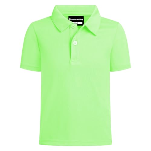 Image of Dreammonkey Toddler to Youth Stain Resistant Polo Shirts Kids Collared Golf T-Shirt School Uniform for Boys and Girls