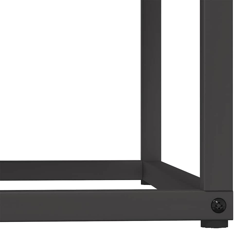 vidaXL Leñero negro 69,5x35x81 cm Acero laminado en frío