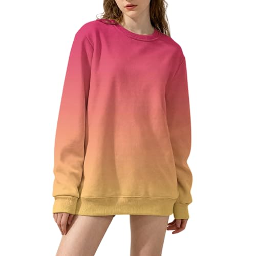 Sudadera transpirable para mujer - Ajuste holgado, para el deporte y la vida cotidiana, Rosa., L