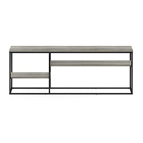 Image of Furinno Moretti Modern Lifestyle TV Stand, French Oak Grey