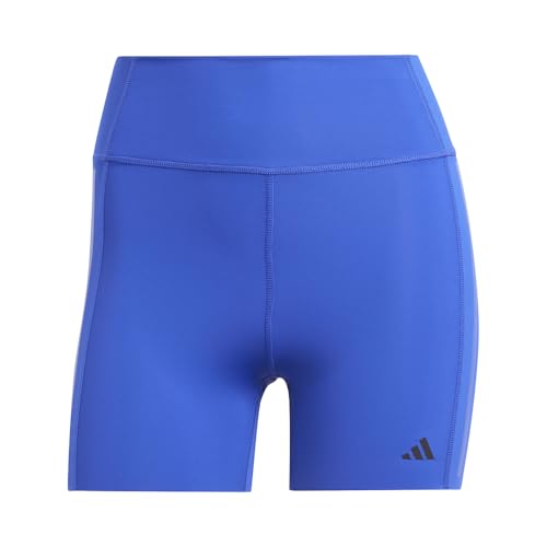 adidas Womens Optime 4 Inch Short Athletic Leggings Training Casual 4-Way Stretch - Blue - Size XS