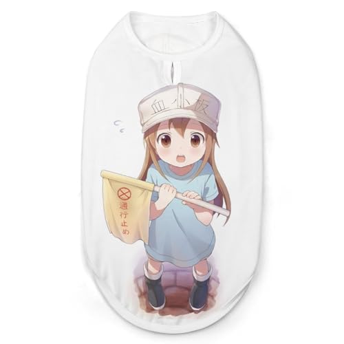はたらく細胞 51 ペット服 犬猫洋服 犬の服 猫服 Tシャツ おしゃれ 可愛い 日焼け止め 通気 薄手 家着 お散歩 お出かけ 春 夏 秋 XL