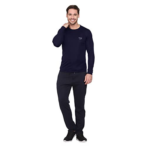 Image of TQH Full Sleeve T Shirt for Men | Pack of 2 T-Shirt for Man Full Sleeve | Gym Workout | Men's Tshirts | Slim Fit Polyester Round Neck Solid Sports T-Shirts for Running Training Casual Wear
