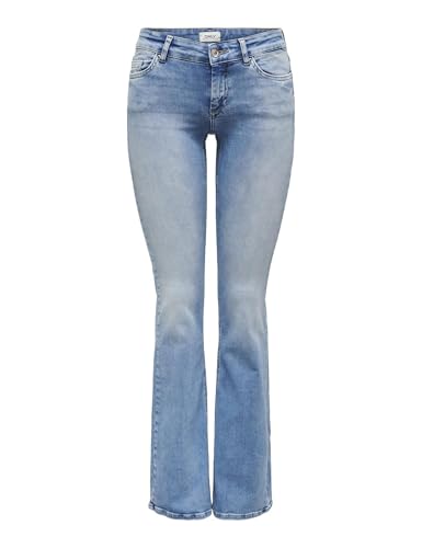 ONLY Jean Flared ONLBLUSH Taille Basse Flared Fit Jeans Light Medium Blue Denim L 32 Light Medium Blue Denim L / L32