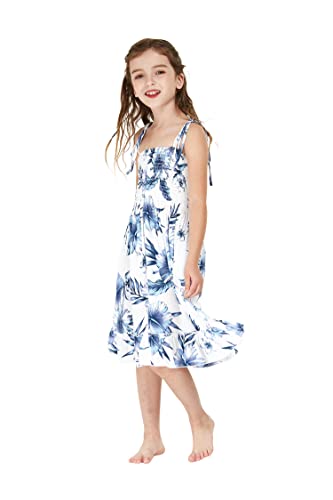 Girl Hawaiian Elastic Top Strap Dress in Day Dream Bloom