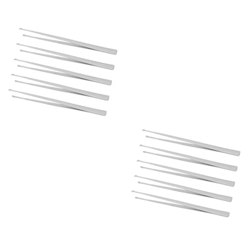 PartyKindom 2sets Tweezers Spiral for Gentle Earwax Removal Stainless Steel Ear for Adults Children 5pcs*2