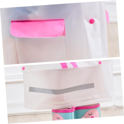 Stylish Kids Raincoat Flamingo Design Waterproof EVA Rain Poncho for Boys and Girls Lightweight Outdoor Rain Cape for School and Travel Size L4