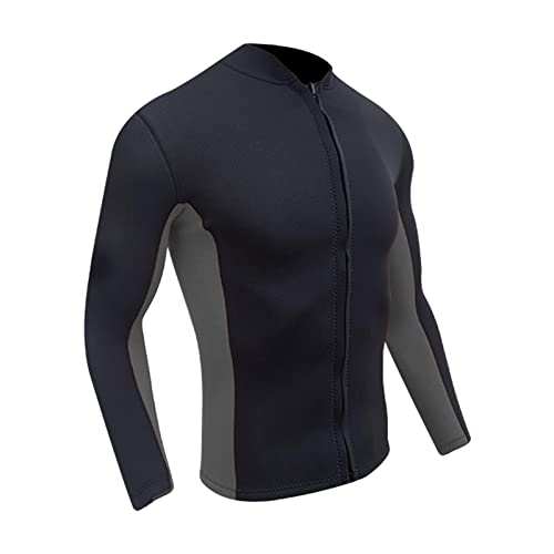 Chaqueta Top Wetsuit para Mujer/Hombre 2mm Neopreno Manga Larga con Cierre Frontal para Buceo, Surf y Natación miniatura 1