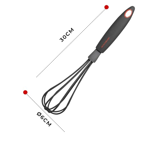 Fackelmann Frusta in Nylon, Linea Red, Grigio Antracite e Rosso - immagine 4