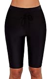 Cokar Damen Hohe Taille Badehose Lange Wassersport Schwimmhose Knielang Leggings