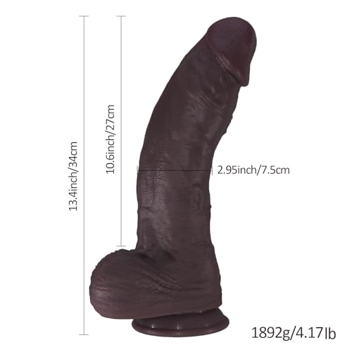 Gros godes réalistes pour combler le manque de volume avec un diamètre de 7,5 cm
