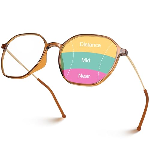 Image of VISOONE Lightweight Progressive Multifocal Anti-Fog Reading Glasses TR90 with Blue Light Blocking Stylish Women Men RANE