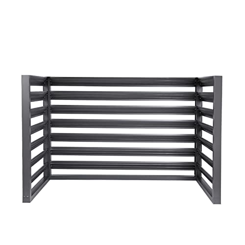 KHLMSRXJ Valla de privacidad resistente para aire acondicionado, cubierta de aleación de aluminio, divisor de espacio, caja de basura, estante de aire acondicionado, soporte de flores, rejillas