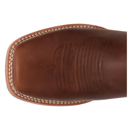 Dan Post Boots Mens Leighton Embroidered Square Toe Casual Boots Mid Calf - Brown4