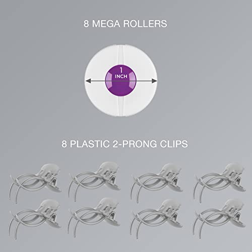 Conair Ceramic 2-inch Hot Rollers, Two-Prong Clips Included, Create Mega Volume and Smooth Waves