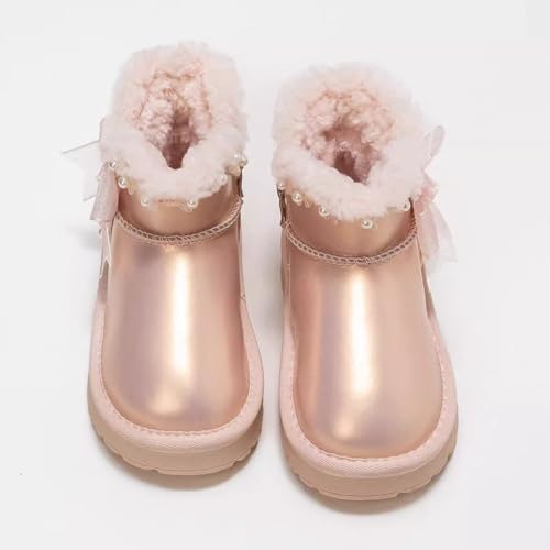 Girl's Boots Kids Glitter Snow Boots Slip Resistant Sequin Outdoor Ankle Boots for Toddler Little Kids/Big Kids3