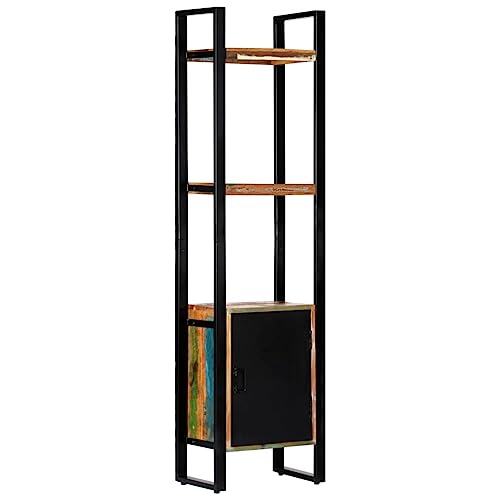 JHQHSM Estantería para libros, estantería para libros, estantería de almacenamiento, adecuada para pasillo, dormitorio, estudio, oficina, 45 x 30 x 171 cm, madera maciza