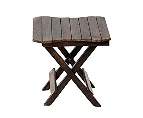 Crafts Store Center Antique Square Shaped,Folding Coffee Table -(L*B*H) 12x12x12 inch (Wood,Brown)
