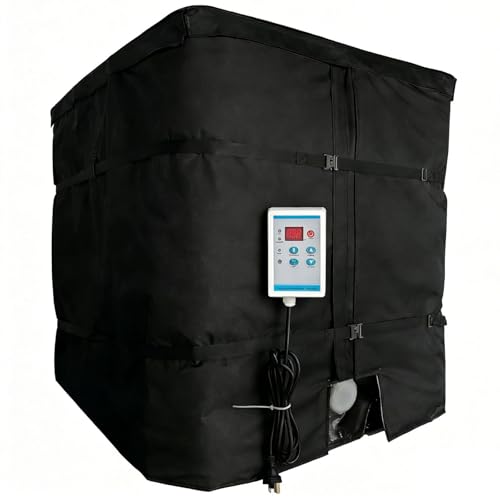 WACLMOTAKE Calentador de bidón con termostato, Calentador para Tambor de 200l/1000l, Manta calefactora de bidón IBC de Aceite, con termostato, Controlador de Temperatura 0-120°C Black-275Gallon/1000L