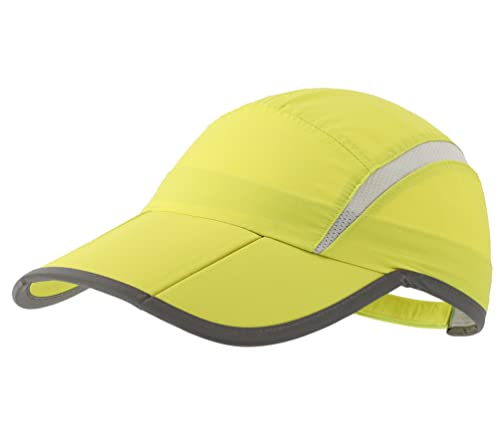 Connectyle Foldable Mesh Sports Cap with Reflective Stripe Breathable Sun Runner Cap