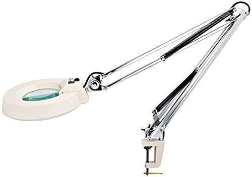Loupe de lecture avec lampe LED portable et grand format pour bureau
