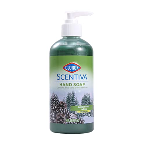 Clorox Scentiva Liquid Hand Soap | 14 Oz Liquid Hand Wash With Aloe Vera & Provitamin B5 | Bleach-Free Scented Hand Soap For Kitchen Or Bathroom, Juniper Berry And Pine Scent #TOP19