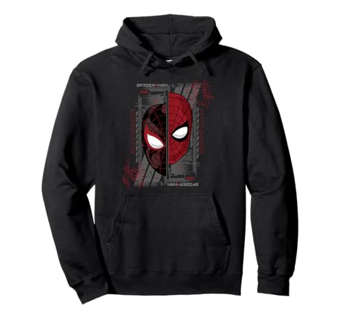 Marvel Spider-Man Peter Parker & Miles Morales Split Mask Sudadera con Capucha