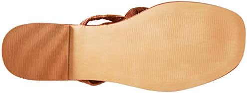 Steve Madden Women's Miami Flat Sandal, Tan Leather, 8 | Image 3