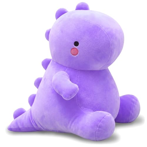 Image of VHYHCY Cute Dinosaur Plush Toys, Fat Dinosaur Stuffed Animals Toys Dolls, Soft Plush Stuffed Animal Dino Plushie, Birthday Gifts for Kids Girl Boys Purple 12 inch