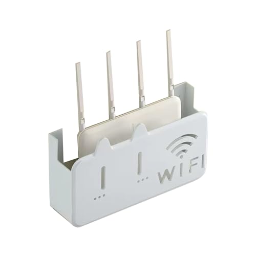 Boîtier de rangement WiFi gris pour routeur et modem mural