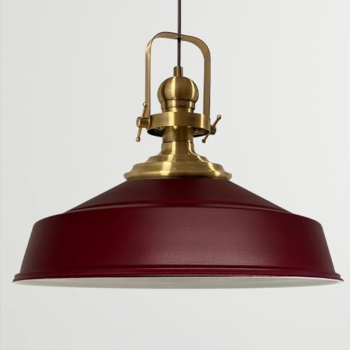 Bamyum Asletl - Lampadario a sospensione industriale retrò in metallo, 40 cm, illuminazione da soffitto per soggiorno, camera da letto, cucina