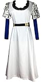 Nsoking Anime Tokyo Ghoul Cosplay Kamishiro Rize Costume Lolita Party Dress Halloween Outfit Custom (Large, White)
