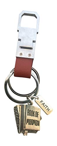 Book of Mormon Key Chain Genuine Leather Key Chain Mormon Graduation Gift Mormon Birthday Gift
