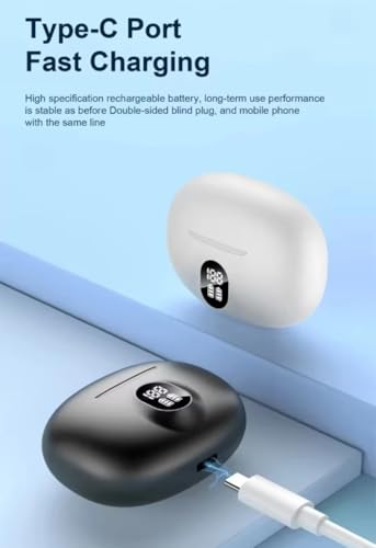 Image of YOYO PODS TWS Earbuds with Battery Display, BT 5.3+ENC Wireless Headphone, Upto 36Hrs Playtime, Quick Pairing, Immersive Sound, Touch Control, Fast Charging, IPX4 & Voice (White)