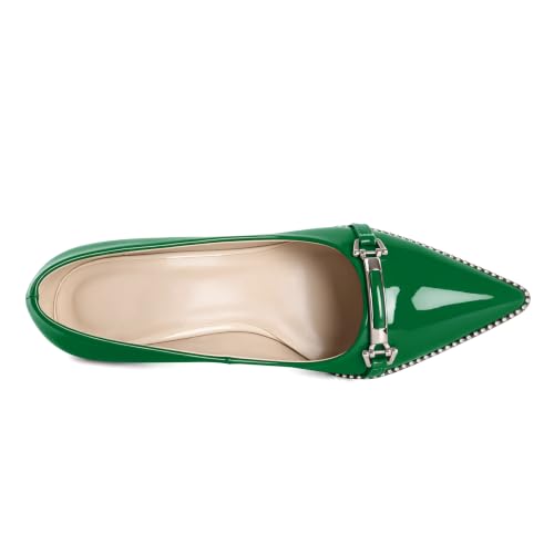 Image of Women's High Heel Pumps Stiletto Heel Pumps for Women Pointed Toe Heels Elegant Classic 3.5 Inch Beaded Pumps