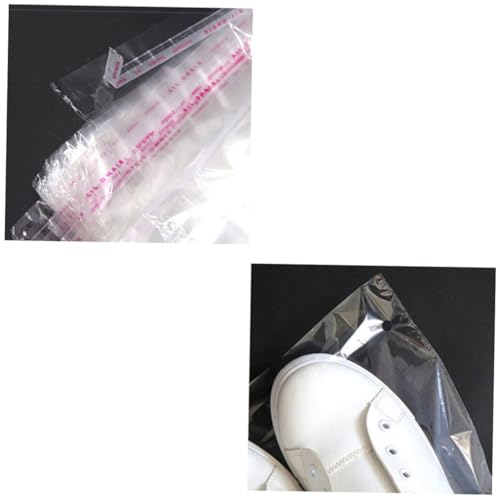 Self-sealing Packing Bags 100pcs Garment Bags Plastic for Clothes Shoes and Hair Accessories Storage White 35x45cm3