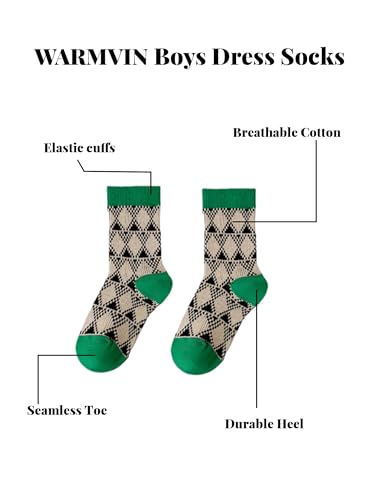 Boys Dress Socks Colorful Partterned Calf Length Fun Dress Socks 83