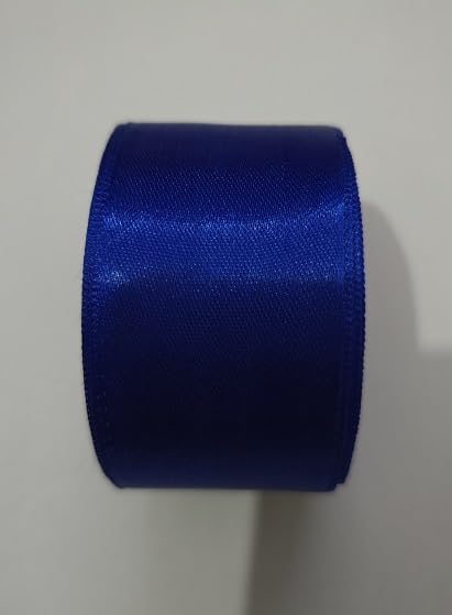Bright Home Decor™ Multi-Purpose Double Side Satin Ribbon Roll of 10 Meters for Parties Decorations, Invitation Card, Gift Wrapping, and Craft, Project Work (1.5 inch) - Blue
